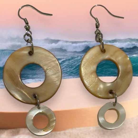Mother of Pearl type Earrings Dante Ivory Women’s - Picture 3 of 5